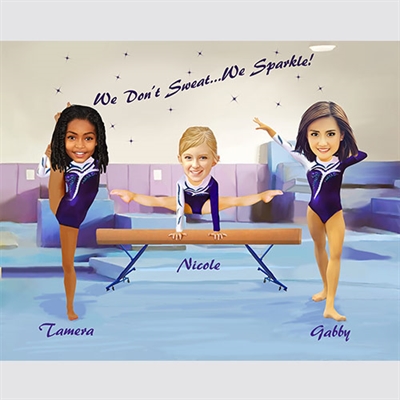 Gymnasts Caricature from Photos - myDaVinci